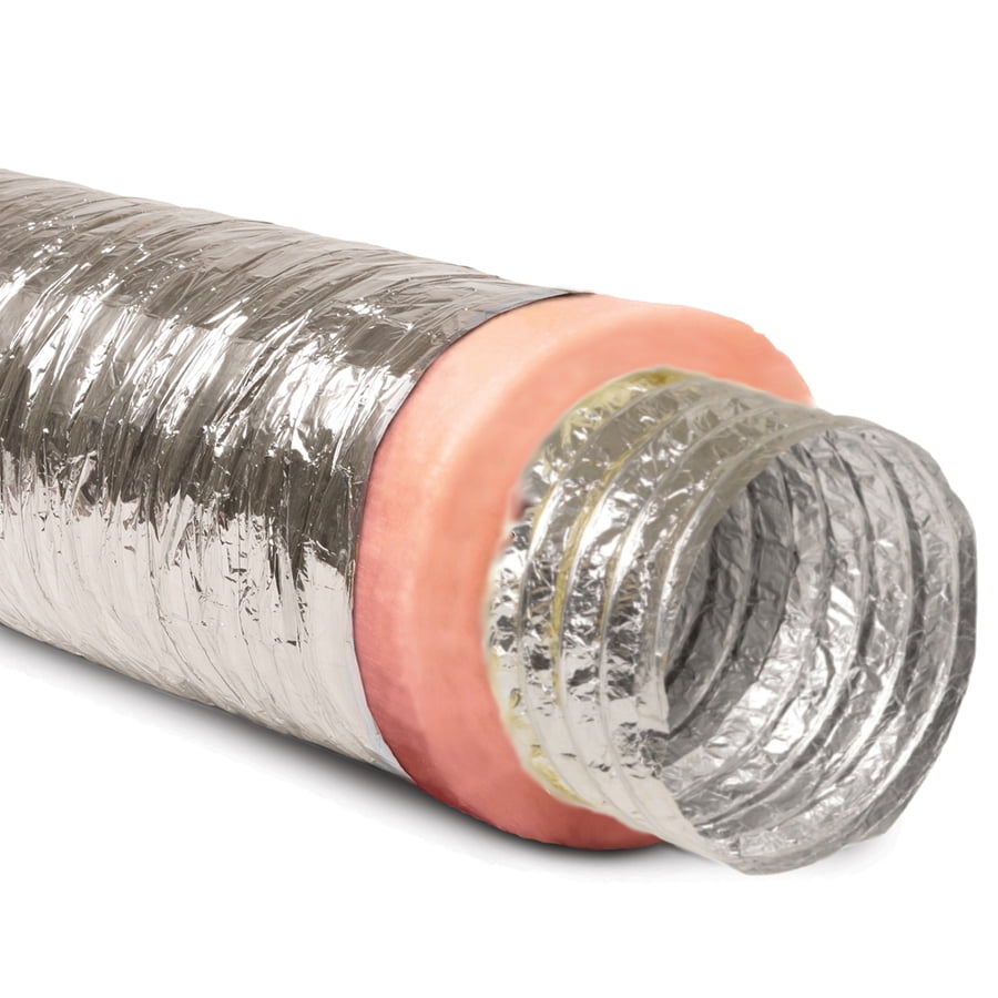 16 Inch Flexible Aluminum Ducting Hose Insulated R-8.0 Air Duct Pipe for  for Heavy Duty HVAC u0026 Exhaust Ductwork Insulation - 25' Feet Long - In  Accordance with UL 181 - Walmart.com