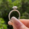 thumbnail image 4 of Cora Jewellery 1CT Pear Moissanite Halo Engagement Ring For Women , 14K Yellow Gold, 4 of 7