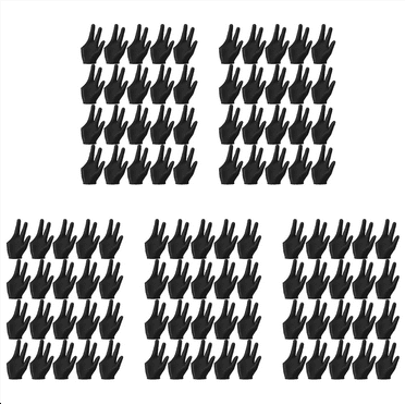 100Pcs Breathable Billiard Gloves Snooker Left Right Hand Gloves 3 Fingers Cue Gloves for Women Men Billiard Accessories