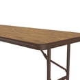 thumbnail image 4 of Correll Adjustable Height High Pressure Top Folding Table, 24x60", RECTANGULAR MED OAK BROWN, 4 of 4