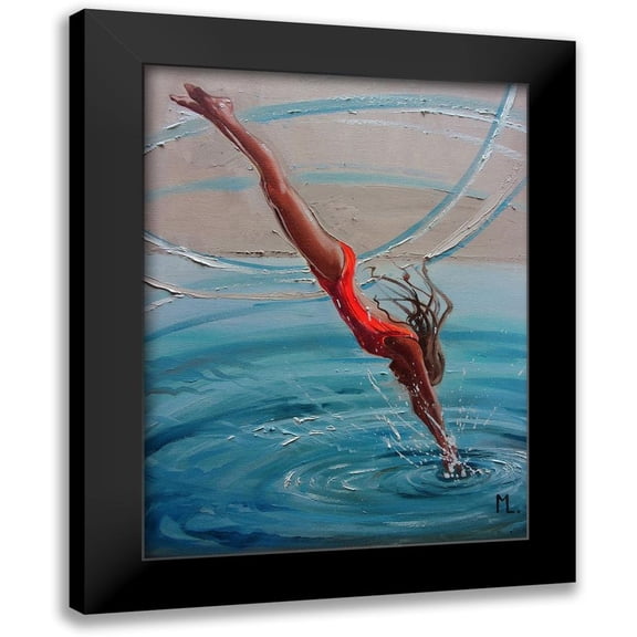 Luniak, Monika 12x14 Black Modern Framed Museum Art Print Titled - Jump