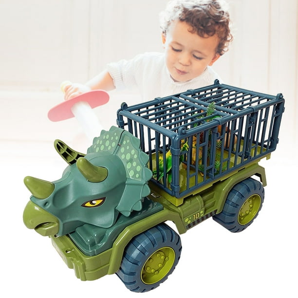 Camión de transporte de dinosaurios de juguete Jadeshay Camión monstruo con 4 figuras