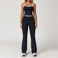 thumbnail image 1 of AEXTO Two Piece Color Block Womens Workout Sets Cross Back Tank Top Matching High Waist Wide Leg Leggings Sets Gym Outfits Activewear, 1 of 4