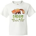 thumbnail image 3 of Inktastic Daddy Loves Me Cute Red Panda Youth T-Shirt, 3 of 5