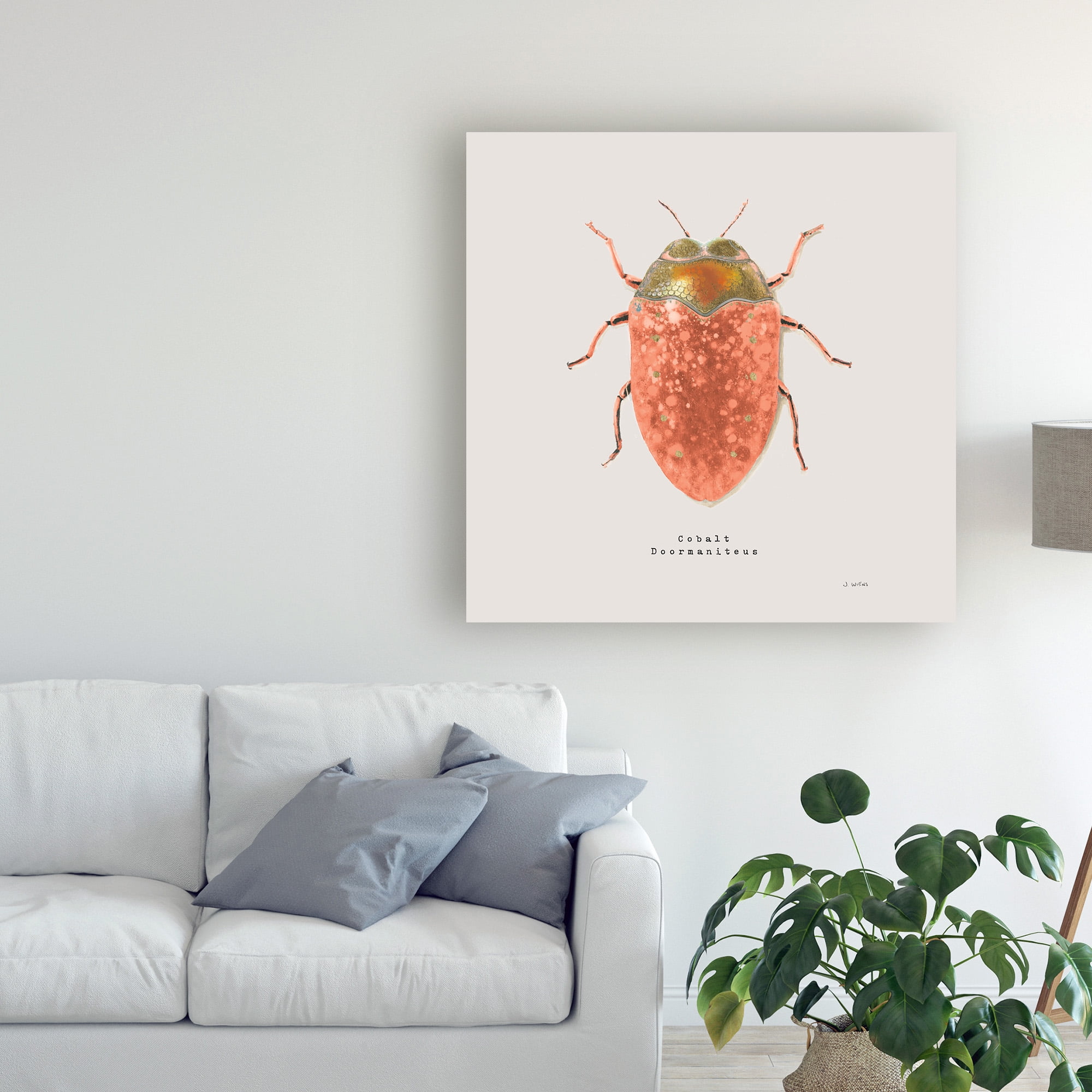 Trademark Fine Art 'Adorning Coleoptera V Sq Camelia' Canvas Art by James Wiens