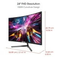 thumbnail image 2 of Sceptre Monitor Gaming Curvo de 24" 1080p hasta 165Hz DisplayPort HDMI 99% sRGB, Máquina de Altavoces Incorporados AMD FreeSync Negro (C248B-FWT168), 2 of 5