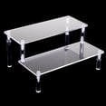 thumbnail image 1 of Acrylic Display Stand Riser for Jewelry acrylic risers for display Models Toys Storage, Stand (Color : 2 Tiers Widh 20x15cm, 1 of 7