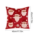 thumbnail image 3 of 18x18 in cottons embroidered Christmas pillow cover for winter decor beds sofas cushions cars lights up festive atmospheres, 3 of 6