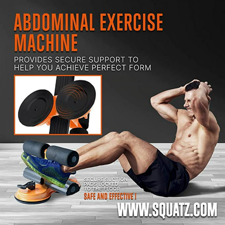 SQUATZ Abs Master Sit up Bar Sit Up Assistant Device Machine with Double Suction Cup Resistance Bands Weight Capacity of 661 lbs for Fitness Exercising Abdominal Muscles Full Body Training Walmart