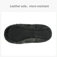 thumbnail image 5 of Stelle Ballet Dance Shoes Full Sloe Soft Leather Slippers for Toddler Girls,Black, 5 of 7