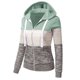 thumbnail image 3 of Cárdigan informal verde XL con capucha y detalle de cremallera para mujer, con estilo y comodidad, 3 of 6