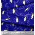thumbnail image 2 of Soimoi Blue Rayon Fabric Penguin Ocean Printed Fabric 1 Yard 42 Inch Wide, 2 of 3