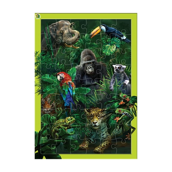 3D LiveLife Tray Jigsaw Puzzle - Jungle Pals. Lenticular 3D Jungle Puzzle with 40 Pieces! Tray Puzzle Range from Deluxebase. Original artwork licensed from renowned artist, Tami Alba!