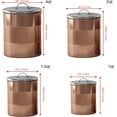 thumbnail image 6 of nu steel Set Of 4 Food storage Container Kitchen Hammered Canister Copper & Stainless Steel 1, 1.5, 2, & 4 Quart TG-CH-04C-S4, 6 of 6