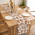 thumbnail image 3 of Gingerbread Man Table Runner 36 Inches Long Farmhouse Dress Scarves, Snowflakes Xmas Trees Candy Winter Dining Tablerunner for Coffee Table/Kitchen Island/Party Décor, Small 13" x 36", 3 of 8