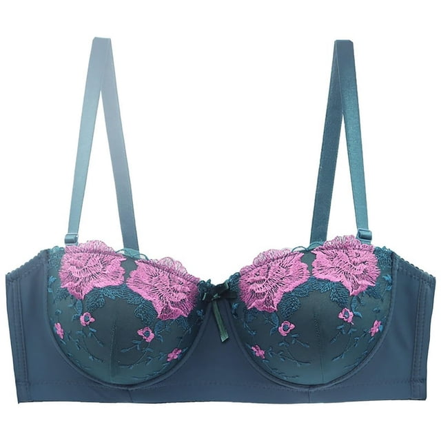 CNKOO Women‘s Sexy Embroidered Support Bra Oversized Adjustable Bra French Style