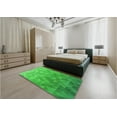thumbnail image 5 of Ahgly Company Machine Washable Indoor Round Transitional Neon Green Area Rugs, 8' Round, 5 of 7