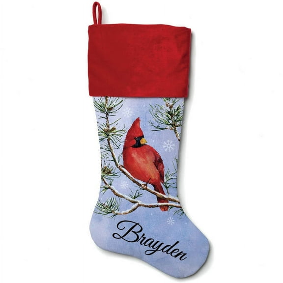Personalized Cardinal Christmas Stocking