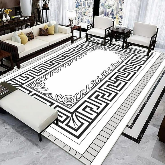 Modern Simple Household Mat Large Area Living Room ration Luxury Rug Washable Non-slip Bedroom Loung