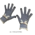 thumbnail image 3 of Qiweii Women's Touchscreen Knitted Winter Gloves, Cute Bow Detail, Warm Yarn Gloves for Cycling Outdoor, 3 of 7