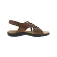 thumbnail image 4 of Easy Spirit Womens Mar Leather Slingback Flat Sandals, 4 of 5