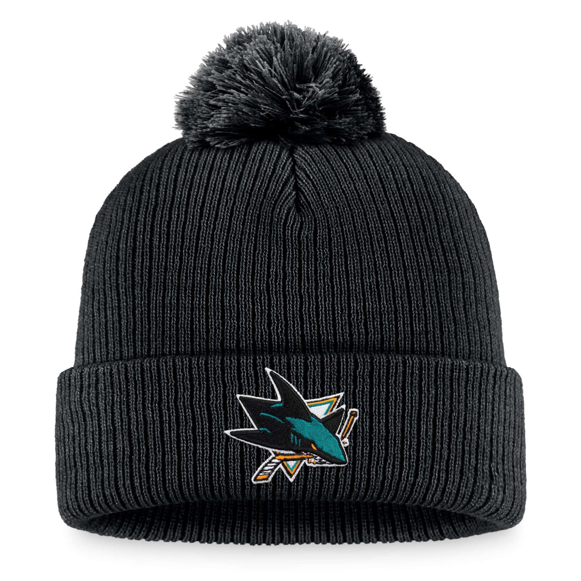 Cuffed Knit Hat with Pom - OSFA 