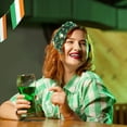 thumbnail image 6 of St Patrick's Day Headb ands Green Shamrock Knotted Hair B ands for Women Girls, Wide Top Knot Irish Day Parade Party Decoration Hair Hoop, 6 of 6