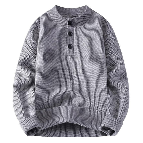 Kureaily Winter Crewneck Loose Knit Sweater Pullover Casual Layering Top For Youth And Adults Design Ideal For Cold Weather Comfortable Relaxed Fit Stylish Basic Sweater Mens Sweater Crewneck
