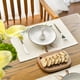 thumbnail image 5 of Decoración de mesa de cocina de primavera de temporada, decoración de fiesta interior, juego de 4 manteles individuales de Pascua con flores de conejo de moda., 5 of 5