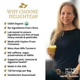 thumbnail image 3 of DelighTeas Organic Golden Milk Powder with Turmeric, Ginger and Ceylon Cinnamon | Unsweetened, Vegan (5oz, 120 Servings), 3 of 7