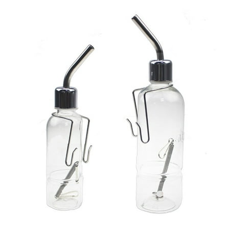 Pet Self Transparent Water Bottle Drinking Hanging Fountain Water Feeder For Dogs Cats Small