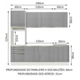 thumbnail image 3 of Cocina Integral Completa Modular Madesa Lux 240cm BG 03, 3 of 5