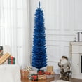 thumbnail image 2 of HOMCOM 7ft Pencil Artificial Christmas Tree With Realistic Branches, 2 of 10