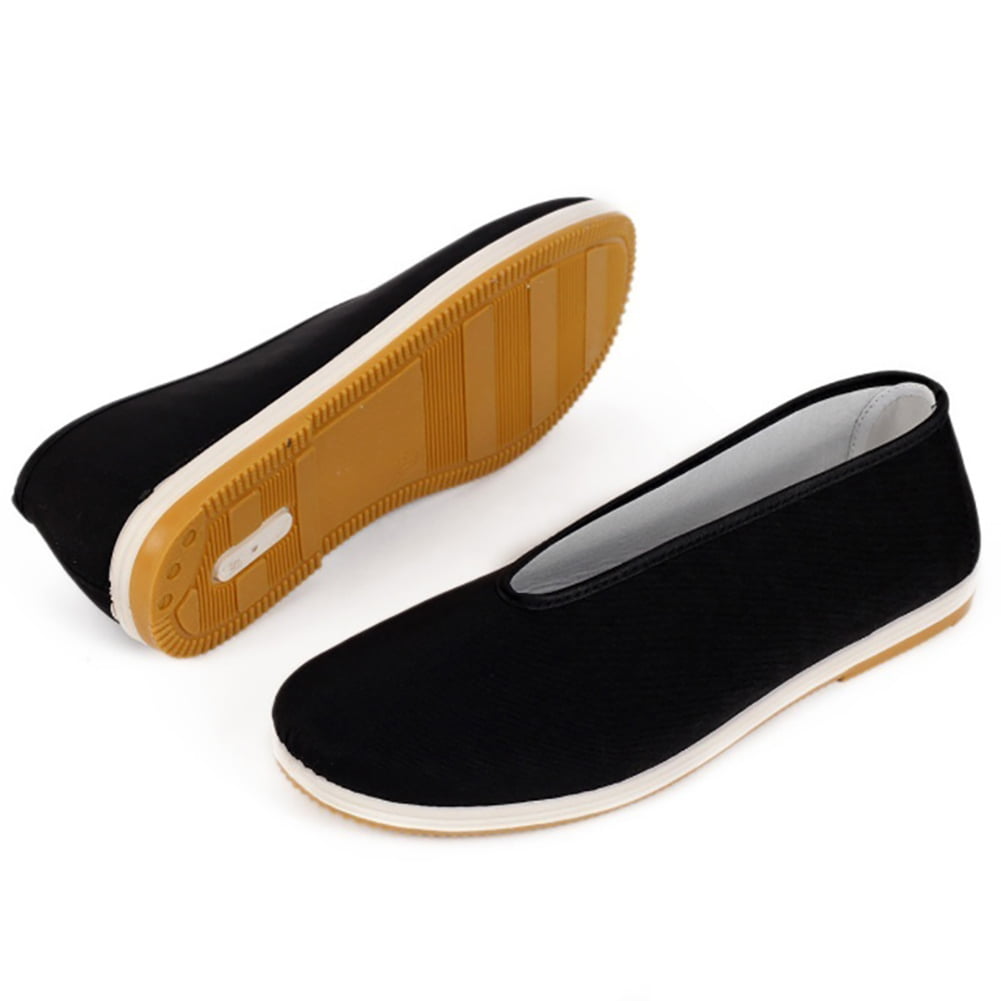 Lazutom Vintage Men Chinese Style Comfortable Flats Shoes Kungfu Taichi Shoes 