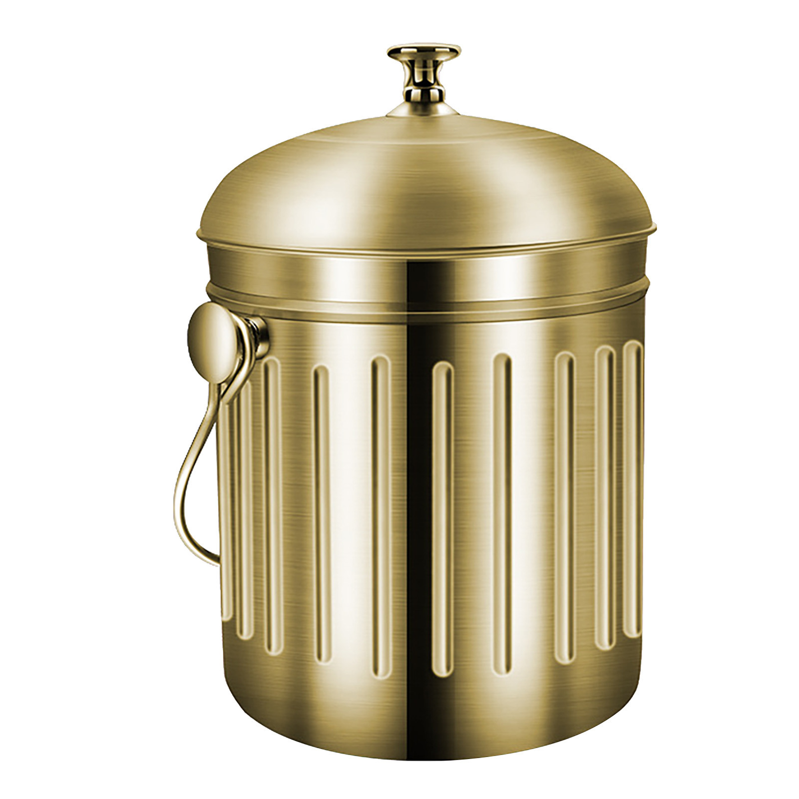 Miirene 3L Handle Ice Bucket With Lid Double Layer 304 Stainless Steel