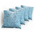 thumbnail image 5 of Ambesonne Modern Throw Pillow Cover 4 Pack, Glass with Water Marks, 24", Pale Blue White, 5 of 7