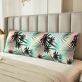 thumbnail image 6 of Picia Tropical Summer Palm Body Pillow Cover - Super Soft Microfiber 20x54 Body Pillow Case - Envelope Closure, Wrinkle, Stain Resistant Body Pillow Cover,Elegant Bedding, 6 of 8