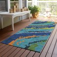 thumbnail image 3 of Addison Rugs Chantille Indoor/Outdoor Transitional Kids Teal Machine Washable Runner Rug, 2'3" x 7'6", 3 of 8