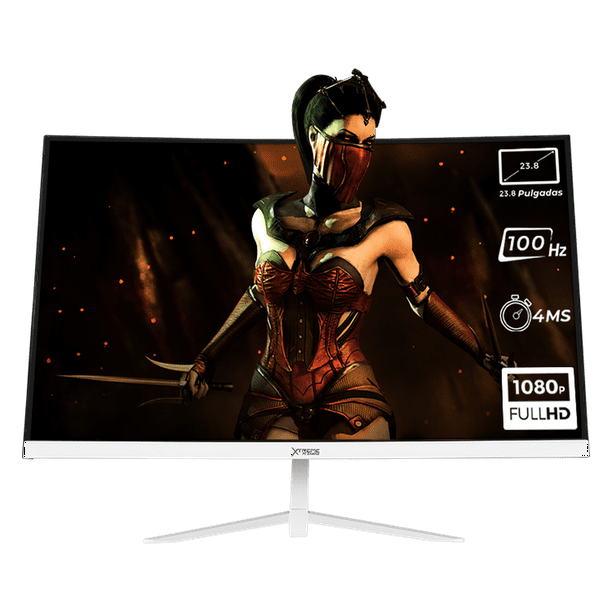 Monitor Gamer XTREME PC GAMING Clarity Curvo 23.8 4ms 100Hz FHD VA HDMI Blanco FreeSync G-Sync