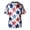 Blue, variant on 4th Of July Scrubs Top for Men Fashion Patriotic V-Neck Short Sleeve Graphic Printed Tops Summer Lightweight Stretch Nurse Scrubs with Pockets Wine XXXL