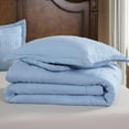 thumbnail image 4 of ClevaHome King Comforter Set Chambray Blue, 3 Pieces Comforter Set, All Season Lightweight Soft Embossed Bedding (102" x 90" Comforter & 2 Pillow Shams), 4 of 7