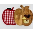 thumbnail image 4 of Drew DeRose Designs apple shape serve board with potholder set 10”x9” & 8.5”x8.5”, 4 of 7