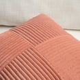 thumbnail image 7 of Fancy Homi 2 packs Coral Decorative Throw Pillow Covers 18x18 inch for Living Room Couch Bed, Rustic Farmhouse Boho Home Decor, Soft Corss Corduroy Patchwork Textured Peach Cushion Case 45x45 cm, 7 of 7