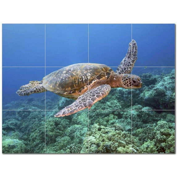 Turtle Ceramic Tile Mural Kitchen Backsplash Bathroom Shower 402953-XL43