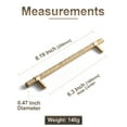 thumbnail image 2 of Goo-Ki 6.3''(160 MM) Hole Centers Champagne Bronze T Bar Cabinet Pulls, Luxury Zinc Alloy Cabinet Handles with Knurled for Dresser,Drawer,and Cupboard,6 Pack, 2 of 7