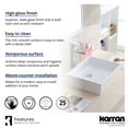 thumbnail image 5 of Karran Usa Vc-503 Valera 15-1/2" Rectangular Vitreous China Vessel Bathroom Sink - White, 5 of 5