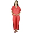 thumbnail image 4 of Bimba Maternity Kaftan Belt Nursing Night Gown| Front Buttons| Baby Shower Gift, 4 of 8