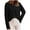Black, variant on WREESH Womens Fashion Sweaters Casual V Neck Solid Color Pullover Loose Fit Long Sleeve Tops Button Round-Neck Casual T-Shirt Top Blouse Gray