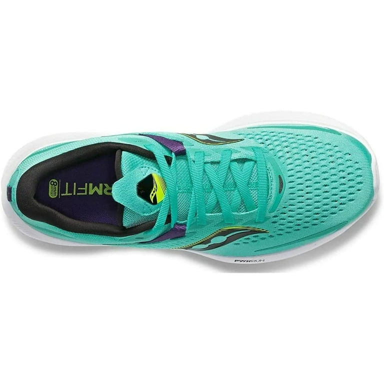 Saucony Women's Ride 15 Running Shoe Cool Mint/Acid Size