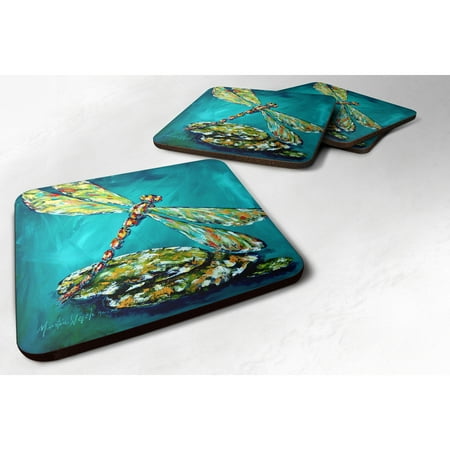 

Carolines Treasures MW1144FC Insect - Dragonfly Matin Foam Coaster Set of 4 3 1/2 x 3 1/2 multicolor